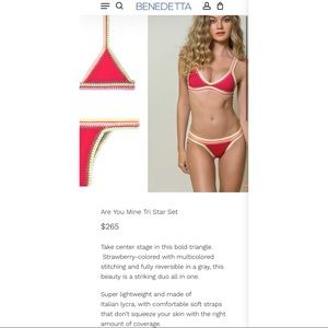 Brand new Reversible BENEDETTA Swimsuit (tags on it)